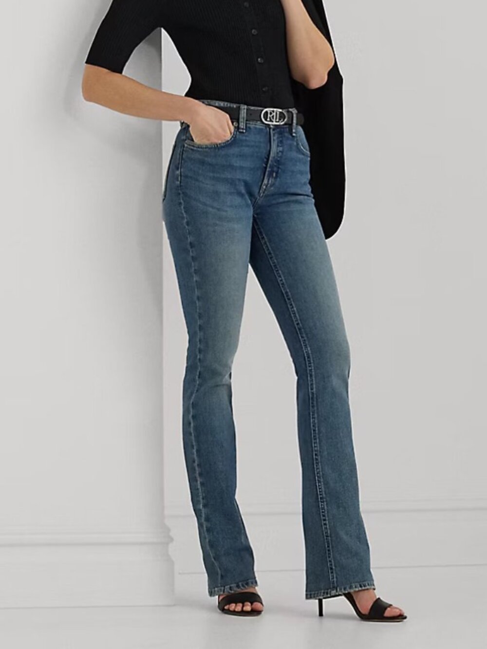 Ralph Lauren Women's Flare Jeans in Blue Wash Size 8 NWT